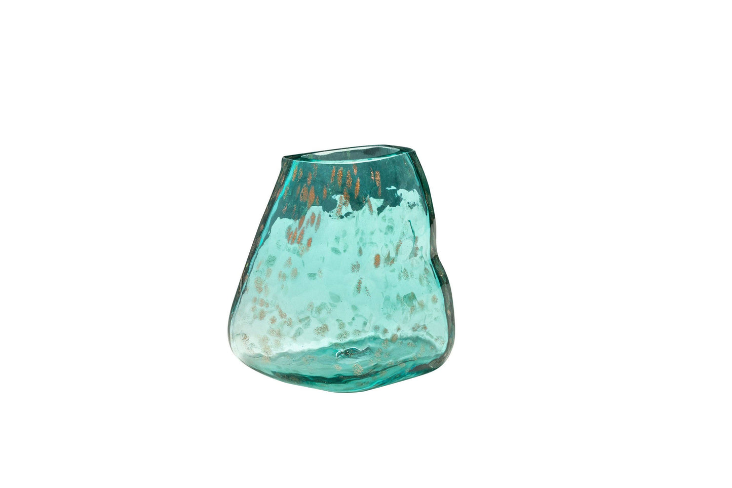 Gem Hand Blown Art Glass Collection Air Plant Holder: Green